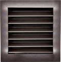 HVAC Premium 14"W x 14"H Aluminum Exterior Gable Louver Vent for Walls & Crawlspace - Weather-Resistant Air Grille with Screen Mesh - Brown [Outer Dimensions 15.75"W x 15.75"H]