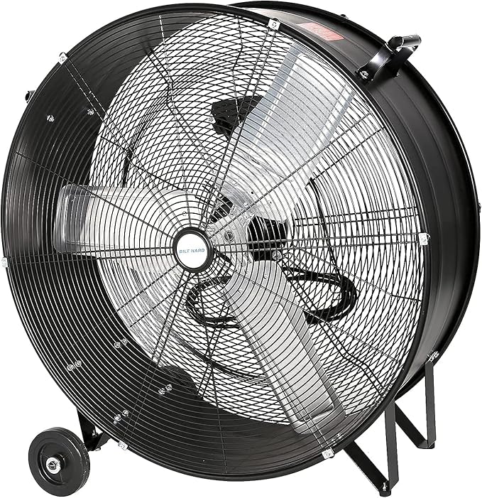 BILT HARD 13000 CFM 30" High Velocity Drum Fan, 2-Speed Heavy Duty Industrial Shop Fan for Commercial, Garage, Warehouse, Workshop, Factory and Basement- UL Listed