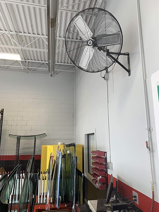 TPI Corporation Single Phase Wall Mount Commercial Circulator – 30" Diameter, 120 Volt Exhaust Fan – Ventilation Fans. Commercial Extractor Fans