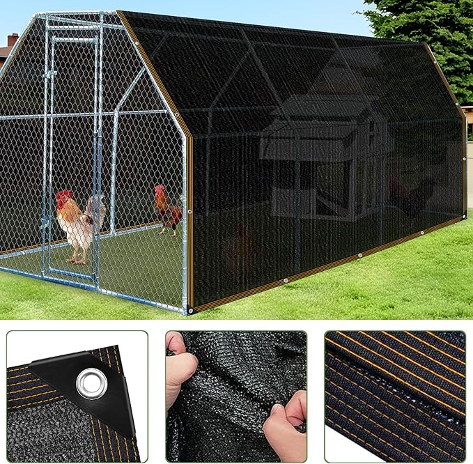 Shade Cloth - for Garden 90% Plant Shades Mesh Tarp with Grommets Outdoor Sun Shades Netting for Chicken Coop Greenhouse Vegetables Pergola Patio Cover