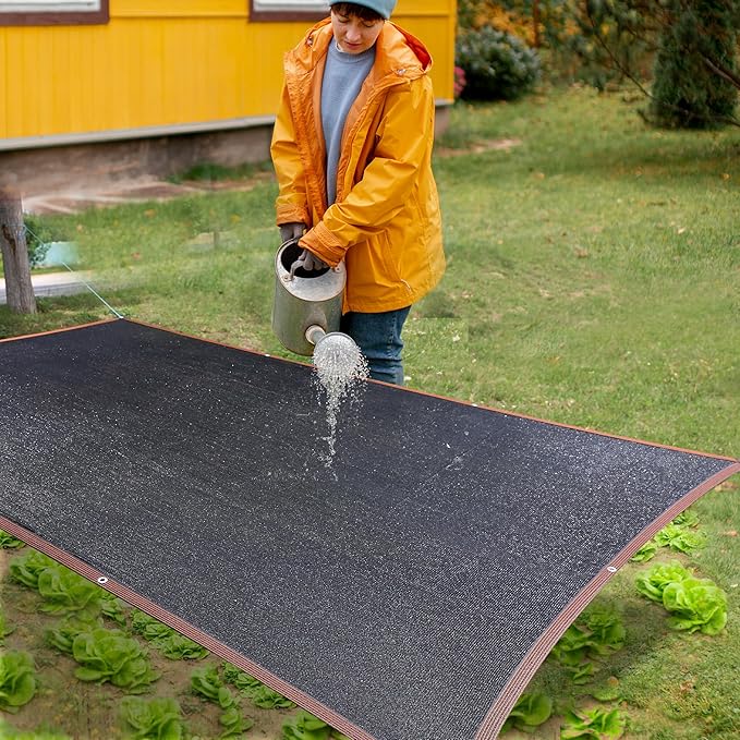 90% Shade Cloth,10 x 10 FT,Tear Resistant Sun Shade Net with Reinforced Grommet,Durable Garden Shade Tarp Cover for Greenhouse,Sunshade Outdoor Patio and Pergola,Chicken Coop,Plant Cover,Black