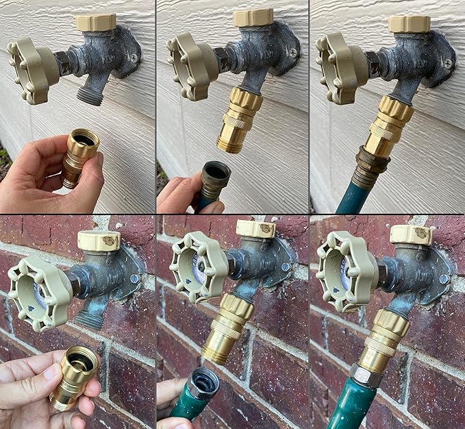 Vibrant Yard Co. Heavy Duty Brass Pressure Regulator 25 PSI for Drip Irrigation System and Soaker Hose with 3/4" Thread Connection