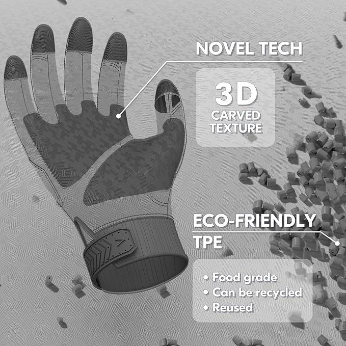 Vgo... NGG X1 Chemical Resistant Work Gloves,Starﬁsh-Gen Seamless Gription Work Gloves,Reusable,Waterproof (TP1147)