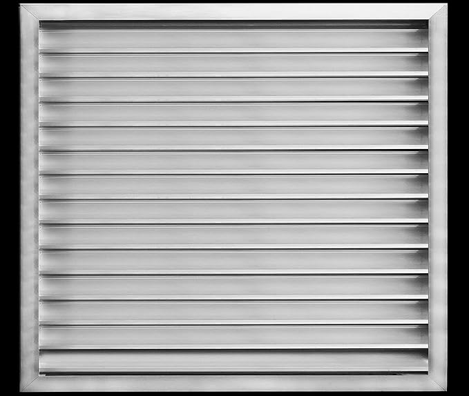 HVAC Premium 26"W x 28"H Aluminum Exterior Gable Louver Vent for Walls & Crawlspace - Weather-Resistant Air Grille with Screen Mesh - [Outer Dimensions 27.75"W x 29.75"H]