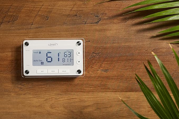 Orbit 83521 Clear Comfort Programmable Thermostat with Large, Easy-to-Read Display, White
