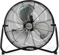 Hurricane Pro Heavy-Duty High Velocity Metal Blade Floor Fan w/ 3 Speeds, Black, 20" - Corded Electric Air Cooling Unit w/ 5300 CFM Airflow for Home, Greenhouses, Garages, Gyms & Workshops