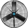 Tornado 30 Inch Outdoor Rated IPX4 Water-Resistant High Velocity Oscillating Wall Mount Fan For Industrial Use TEAO Motor 2 Speed 8400 CFM cETL Listed