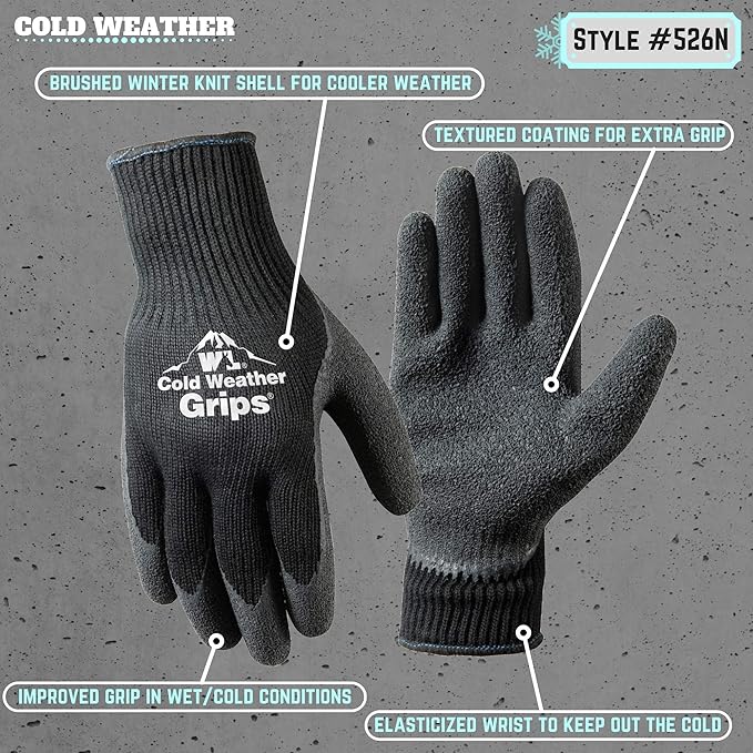 Cold Weather Latex Work Gloves