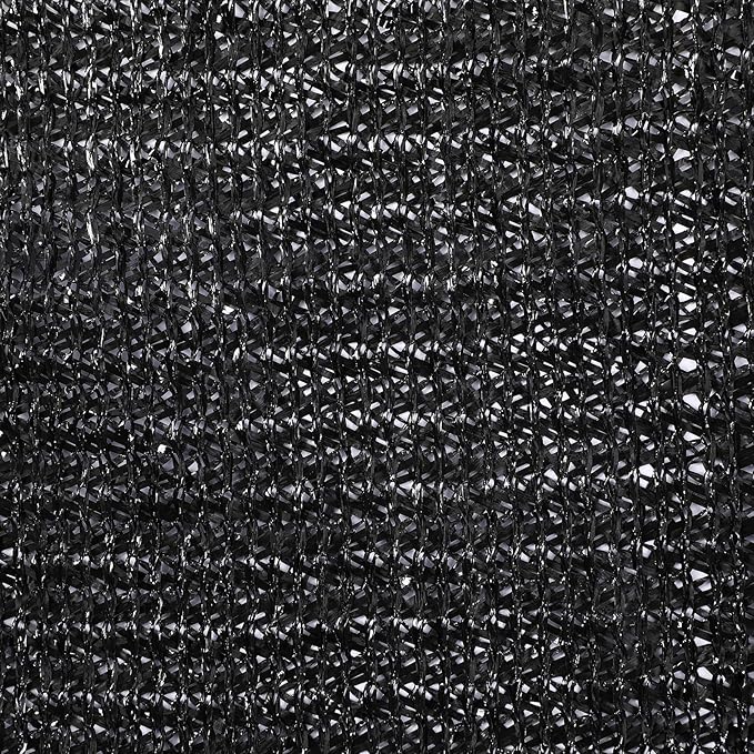 95% 6ft x 50ft Bulk Eyelets Shade Cloth Roll Sunblock Shade UV Resistant Net Windscreen Cover Fabric Roll for Garden Greenhouse Flower Plant Patio Kennel Canopy(Black)