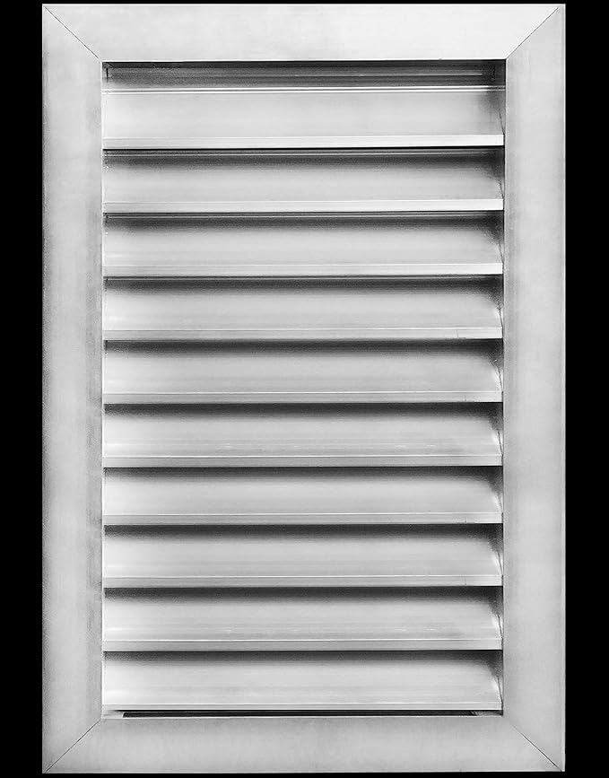 HVAC Premium 16"W x 22"H Aluminum Exterior Gable Louver Vent for Walls & Crawlspace - Weather-Resistant Air Grille with Screen Mesh - [Outer Dimensions 17.75"W x 23.75"H]