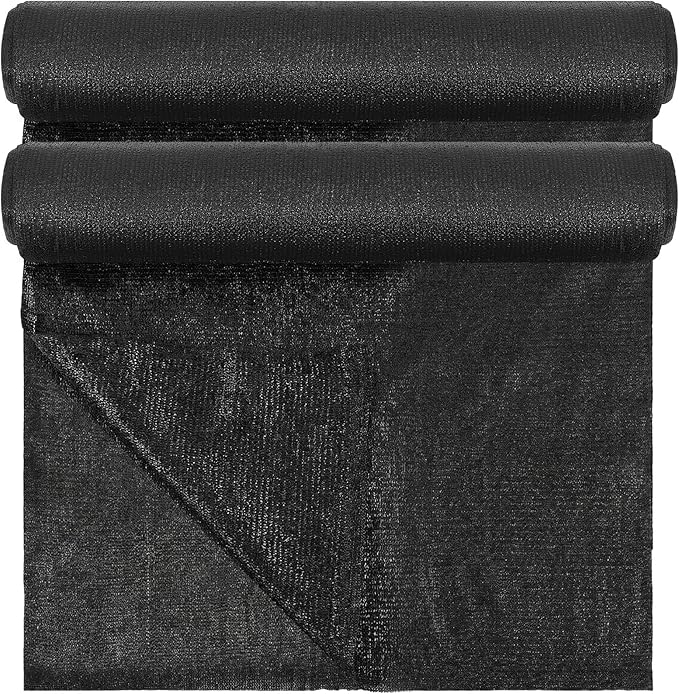 95% 6ft x 100ft Bulk Eyelets Shade Cloth Roll Sunblock Shade UV Resistant Net Windscreen Cover Fabric Roll for Garden Greenhouse Flower Plant Patio Kennel Canopy(Black)