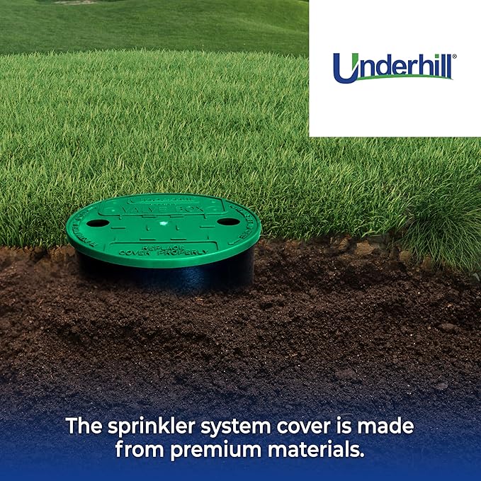 Underhill Sprinkler Valve Round Box Lid, VersaLid 6 Inch to 7 Inch Universal Cover for Automatic Irrigation System, Green, VL-6-4, 4 Pack