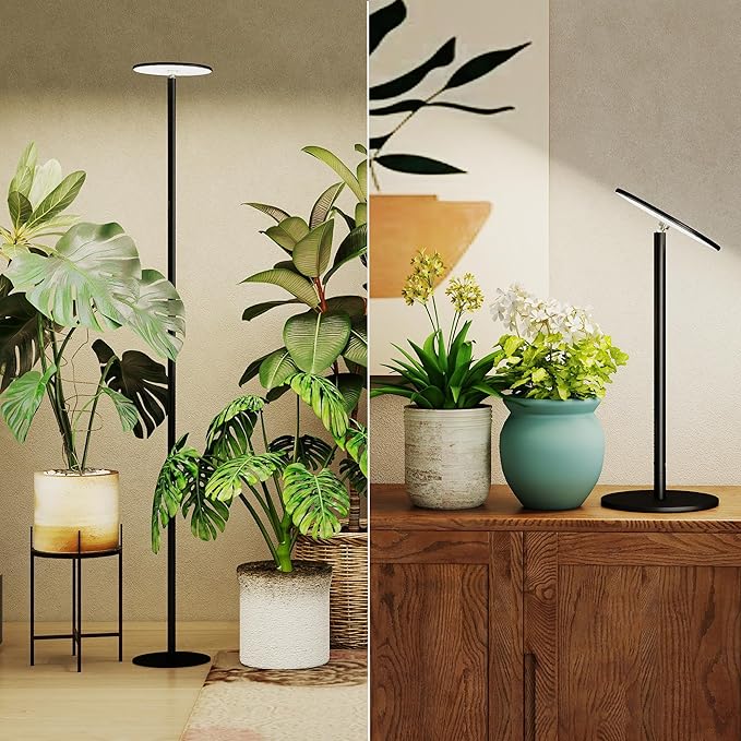 chiphy Grow Lights, Full Spectrum Plant Light for Indoor Plants, 40W, 10 Dimmable Brightness, 69" Heights Adjustable, Compatible with Smart Plug, Ideal for Large Tall Plants