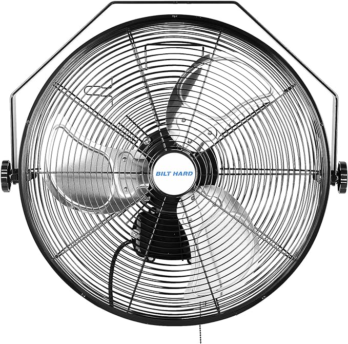 BILT HARD 5400 CFM 20 in. Outdoor Wall Mount Fan, 3-Speed Waterproof Wall Fan Industrial Grade High Velocity Outdoor Fans for Patio, Commercial, Garage, and Gazebo Use- UL Listed