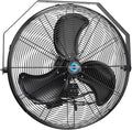 Tornado 24" High Velocity Metal Wall Mount Fan – IPX4 Water-Resistant & Outdoor Rated, 3-Speed, 7700 CFM, UL Safety Listed, Ideal for Commercial, Industrial, Residential, and Greenhouse Environments