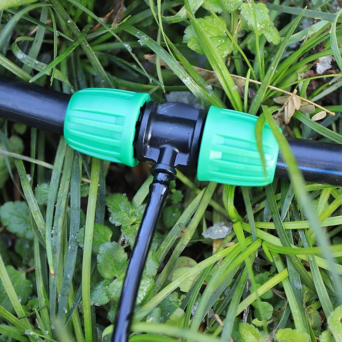 10 Pcs 1/2" to 1/4" Barbed Tee Connector, 1/2 Inch to 1/4 Inch Drip Irrigation Fittings Drip Line Reducer Tee Connectors 1/2" to 1/4" 3-Way Splitter Connectors for Garden Drip Irrigation System