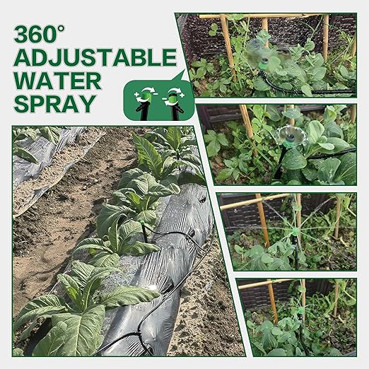 Irrigation Hose Garden Hose for 120ft Drip Irrigation System, Garden Watering System DIY Automatic Irrigation Equipment Set for Lawn Raised Bed Greenhouse Plant Watering