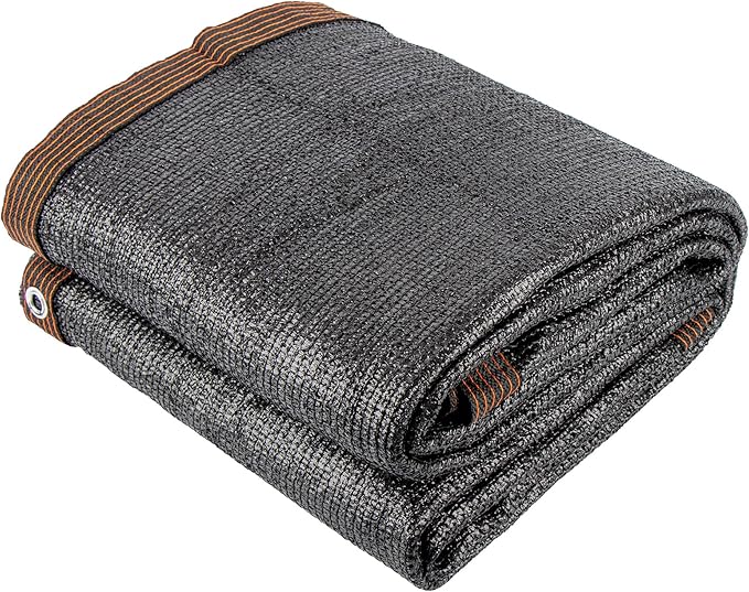 90% 30 X 30 FT Black Shade Cloth, Outdoor Sunblock Shade Cloth with Grommets, Durable Sun Shade Netting Shading Antifreezing for Patio, Garden, Plants Cover, Greenhouse, Barns, Dog Kennel