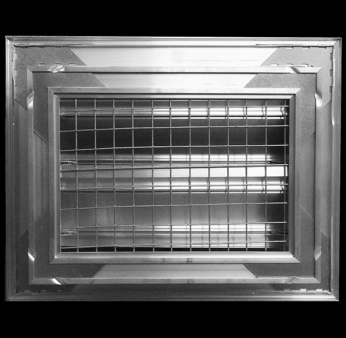 HVAC Premium 8"W x 6"H Aluminum Exterior Gable Louver Vent for Walls & Crawlspace - Weather-Resistant Air Grille with Screen Mesh - [Outer Dimensions 9.75"W x 7.75"H]