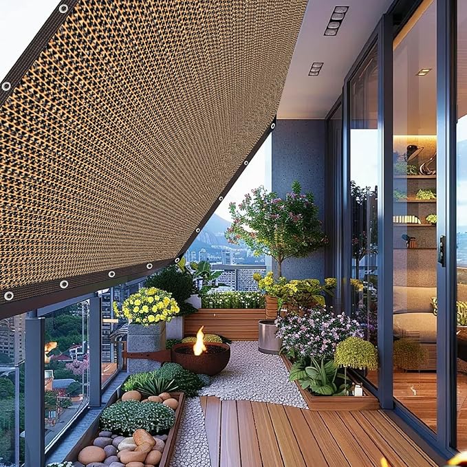 80% Sunblock Shade Cloth Net Resistant - 8x20Ft Garden Shade Mesh for Plant Cover, Greenhouse, Chicken Coop, Kennels, Tomatoes Plants