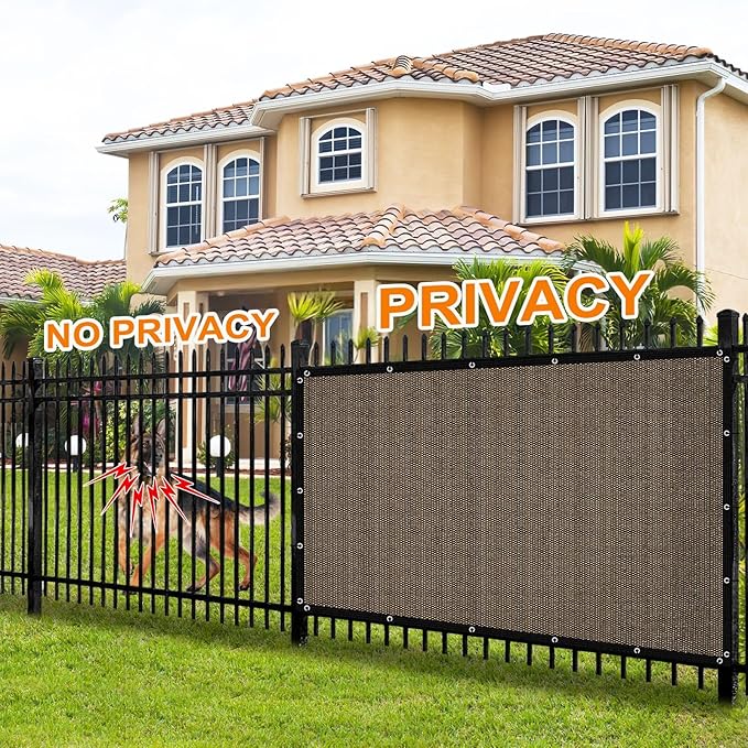 Artpuch 90% Sun Shade Cloth, 10 x 12 FT Pergola Shade Cover Canopy with Grommets, Sun Screen Fabric Tarp for Patio, Outdoor, Garden, Backyard, Mocha