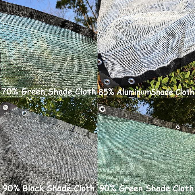90% Green Colored Shade Cloth 20 ft X 24 ft, Heavy Duty HDPE Mesh Sun Shade Tarp with Grommets for Garden Greenhouse Pergola Patio Plant Kennel UV Protection