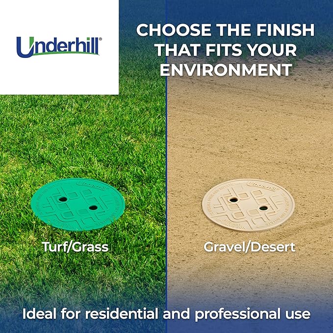 Underhill Sprinkler Valve Round Box Lid, VersaLid 10 Inch Universal Cover for Automatic Irrigation System, Green, VL-10