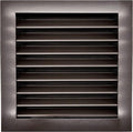HVAC Premium 18"W x 18"H Aluminum Exterior Gable Louver Vent for Walls & Crawlspace - Weather-Resistant Air Grille with Screen Mesh - Brown [Outer Dimensions 19.75"W x 19.75"H]
