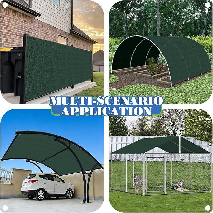 ECOOPTS 6'x231' Sun Shade Roll, Sun Shade UV Blockage Cover for Outdoor Backyard Patio Pergola Greenhouse Plants (Green)