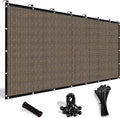 Shade&Beyond Customized Size 90% Sun Shade Cloth with Grommets, 06' X 10' Pergola Shade Cover Canopy, Mesh Tarp Sun Screens for Patio, Outdoor, Garden, Backyard, Mocha, GN06