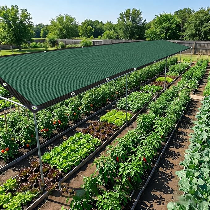 80% Shade Cloth-Durable UV Blocking Mesh Tarp for Garden,Patio,Greenhouse & Chicken Coop-Sun Shade Cover with Grommets for Plants,Dog Kennel,Outdoor Use[Green3×6FT]