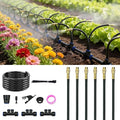 Drip Irrigation System for Garden, Automatic Watering System with Adjustable 360° Copper Spray Nozzles, DIY Drip Irrigation Kit for Yard, Lawn, Greenhouse, Raised Beds & Potted Plants (20FT)