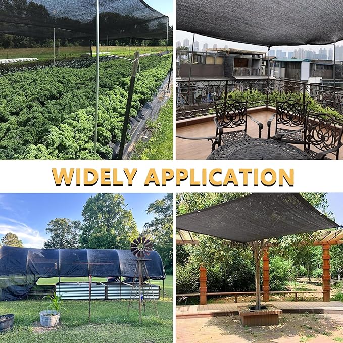 40% Garden Shade Cloth for Plants – 16x20FT UV-Resistant Greenhouse Shade Cloth, Heavy Duty Mesh Tarp with Grommets for Patio, Backyard, Gazebo, Deck and Plant Heat Protection