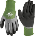 Wells Lamont Men's Waterproof Work Gloves with Latex Double Coating, Green/Black, Medium (609M-300)