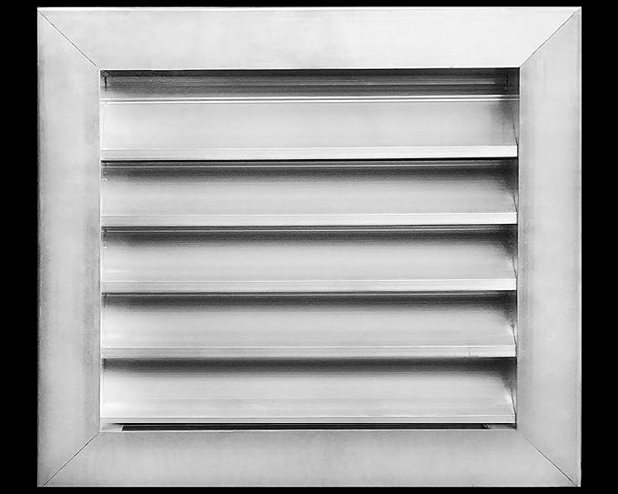 HVAC Premium 16"W x 12"H Aluminum Exterior Gable Louver Vent for Walls & Crawlspace - Weather-Resistant Air Grille with Screen Mesh - [Outer Dimensions 17.75"W x 13.75"H]