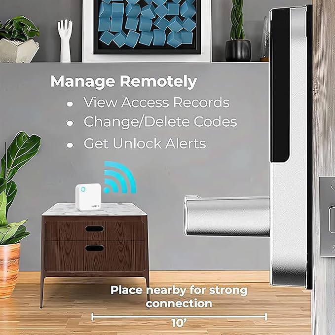 Sifely Smart Lock Wi-Fi Gateway - Remote Access Hub for Sifely Smart Door Lock, Works with App & Alexa (Model G5, Supports 2.4G & 5G Wi-Fi Dual-Band)