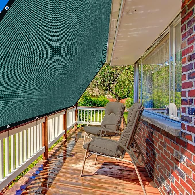 Shade Cloth for Garden,80% Mesh Tarp with Grommets Shade Cloth for Greenhouse,Patio,Vegetables,Plants Cover and Chicken Coops, Shade Net for Outdoor Garden[Green 10×12FT]