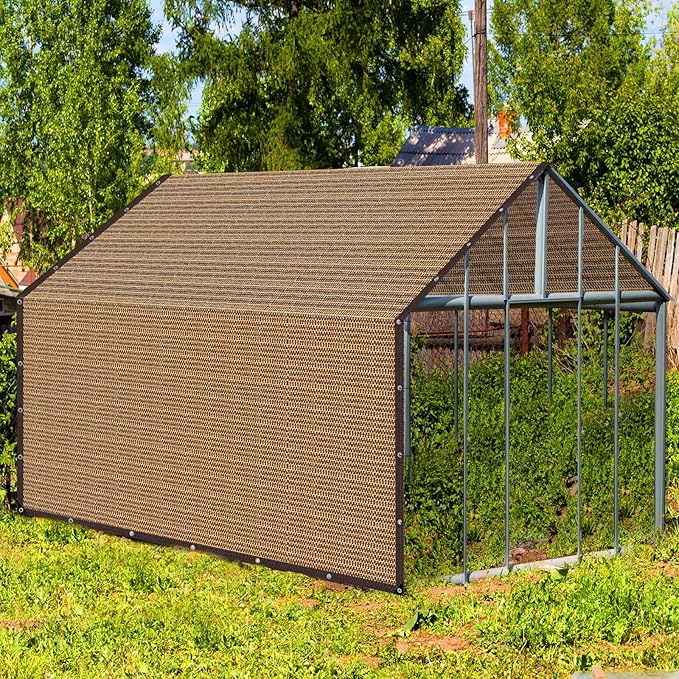 80% Shade Cloth -4x6FT Sunblock Net with Grommet,Lightweight and Durable UV Protection,Shade Cloth for Garden Patio Pergola Balcony Plants Greenhouse Dog Kennel Chicken Coop Outdoor
