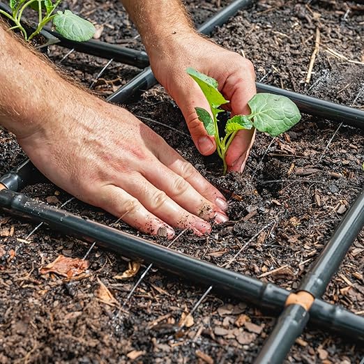 Garden Grid Watering System, 4x8 | Garden Irrigation System for Garden Beds | Pre-Assembled, Waters Every Plant, 2-Min Setup, USA-Made, Lasts 5–10x Longer Than Drip Irrigation | Standard, 44"x88"