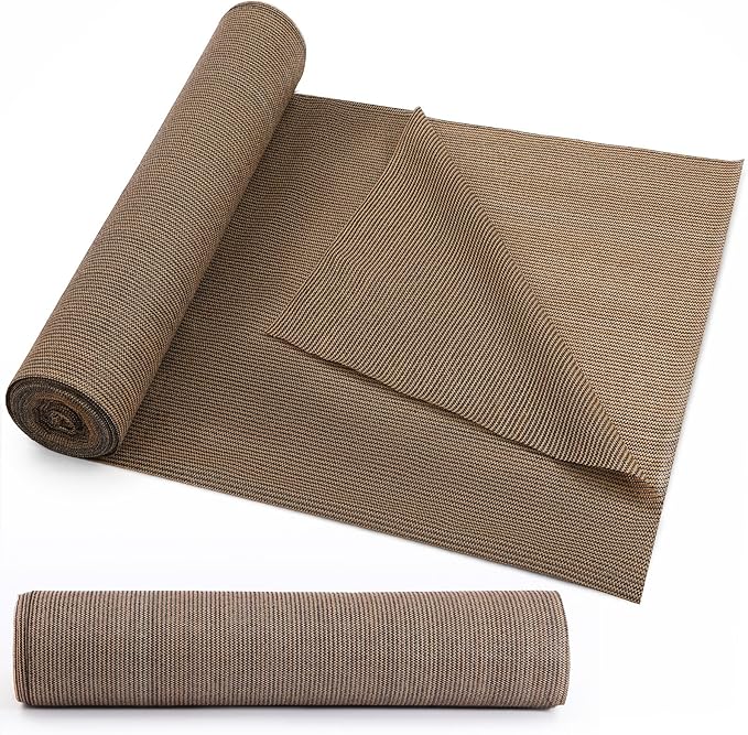 95% 6ft x 100ft Bulk Eyelets Shade Cloth Roll Sunblock Shade UV Resistant Net Windscreen Cover Fabric Roll for Garden Greenhouse Flower Plant Patio Kennel Canopy(Brown, 1 Pcs)