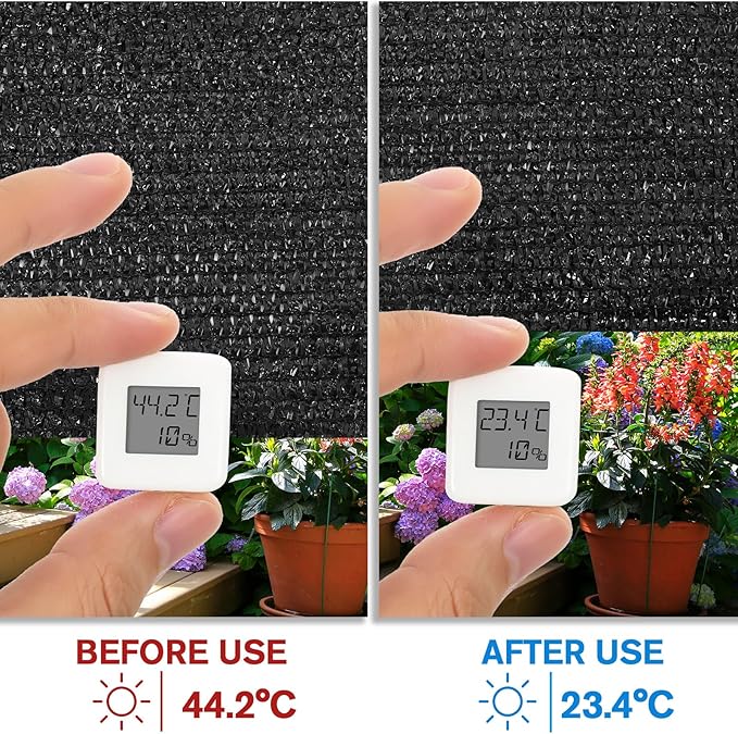 40% 6ft x 400ft Bulk Eyelets Shade Cloth Roll Sunblock Shade UV Resistant Net Windscreen Cover Fabric Roll for Garden Greenhouse Flower Plant Patio Kennel Canopy(Black)