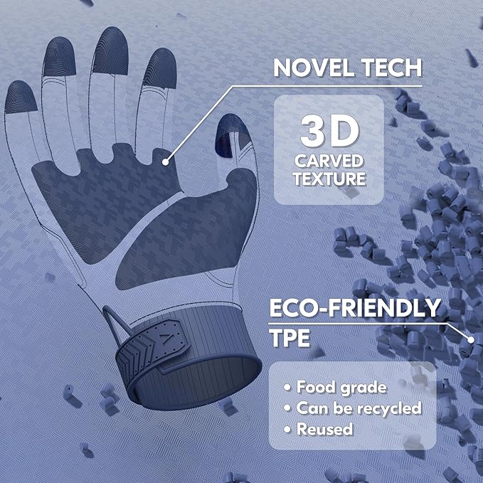 Vgo... NGG X1 Chemical Resistant Work Gloves,Starﬁsh-Gen Seamless Gription Work Gloves,Reusable,Waterproof (TP1147)