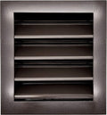 HVAC Premium 10"W x 10"H Aluminum Exterior Gable Louver Vent for Walls & Crawlspace - Weather-Resistant Air Grille with Screen Mesh - Brown [Outer Dimensions 11.75"W x 11.75"H]