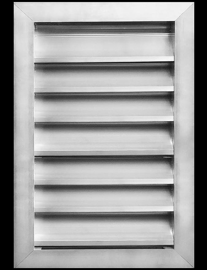 HVAC Premium 12"W x 16"H Aluminum Exterior Gable Louver Vent for Walls & Crawlspace - Weather-Resistant Air Grille with Screen Mesh - [Outer Dimensions 13.75"W x 17.75"H]