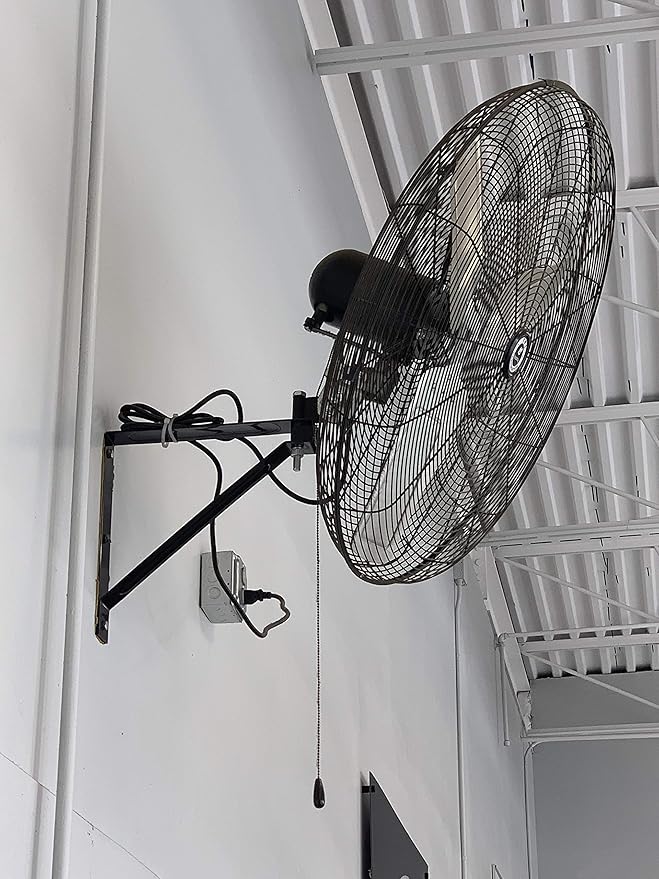 TPI Corporation Single Phase Wall Mount Commercial Circulator – 30" Diameter, 120 Volt Exhaust Fan – Ventilation Fans. Commercial Extractor Fans