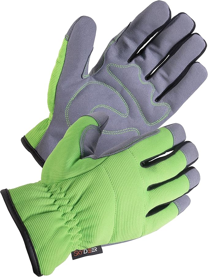 SKYDEER 3-Pairs Pack Durable Leather Work Gloves for Gardening and General Work (SD8811/XL)