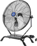 iLiving Wall Mounted/Floor Stand Variable 20 Inches Speed Indoor/Outdoor Fan, Industrial grade for Patio, Greenhouse, Garage, Workshop, and Loading Dock, 4650 CFM, Black