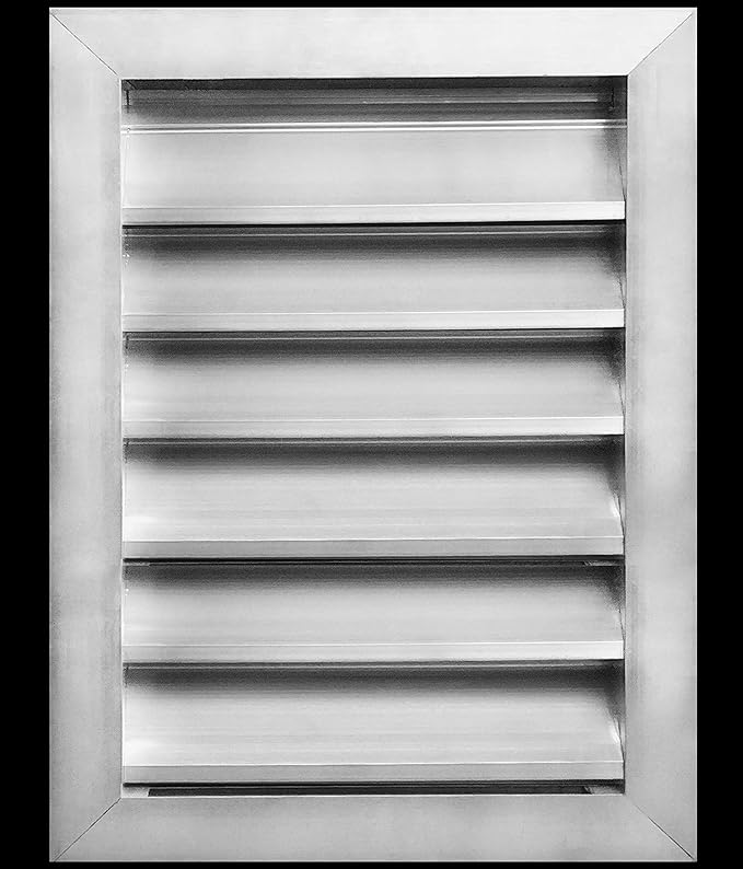 HVAC Premium 12"W x 14"H Aluminum Exterior Gable Louver Vent for Walls & Crawlspace - Weather-Resistant Air Grille with Screen Mesh - [Outer Dimensions 13.75"W x 15.75"H]