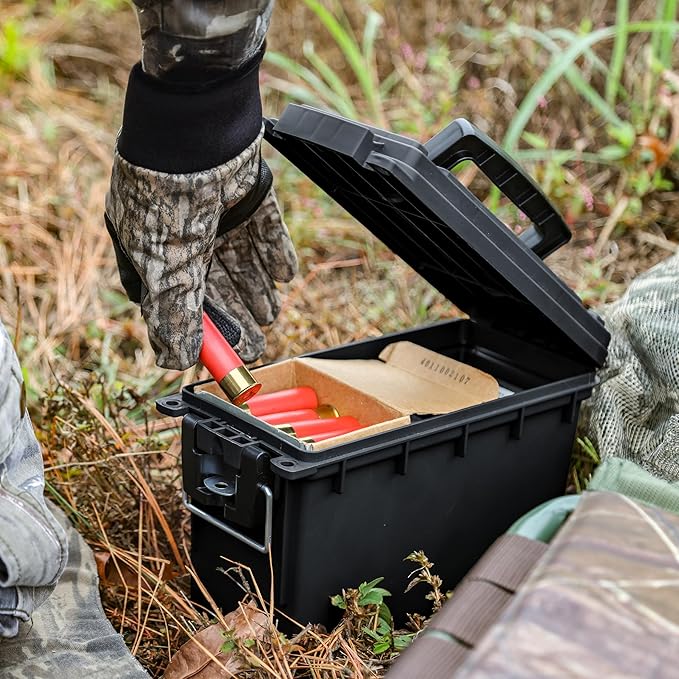 Sheffield 12790 2-Pack Ammo Storage Box, Mothers Day Gifts, .30 Cal Field Boxes, Mothers Day Gifts for Mom, Lockable Storage Box with Handle, Secures Hunting Gear, Supplies, and Bullets, Made in USA