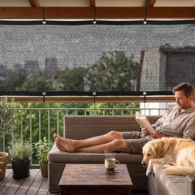 Royal Shade 70% Black Shade Cloth Custom Size 19FT x 51FT Mesh Tarp with Grommets for Garden Patio, Plant Shading, Greenhouse, Pergola, Chicken Coop, Dog Kennel, Lawn. (We Make Custom Size)
